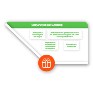A imagem mostra os criadores de ganhos exemplo Uber no Canvas Proposta de Valor