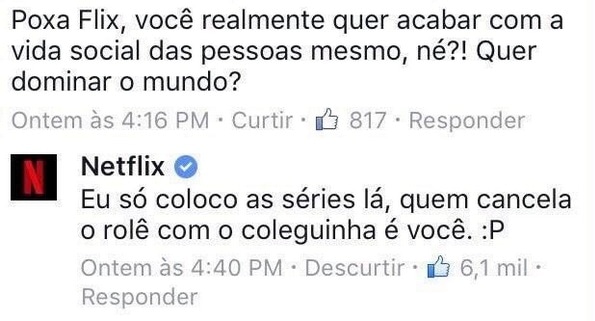 resposta da Netflix